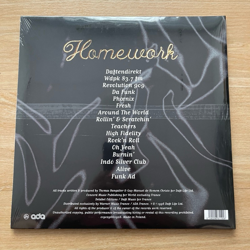 แผ่นเสียง Daft Punk Homework ,2 x Vinyl, LP, Reissue, Repress ,EU มือหนึ่ง ซีล