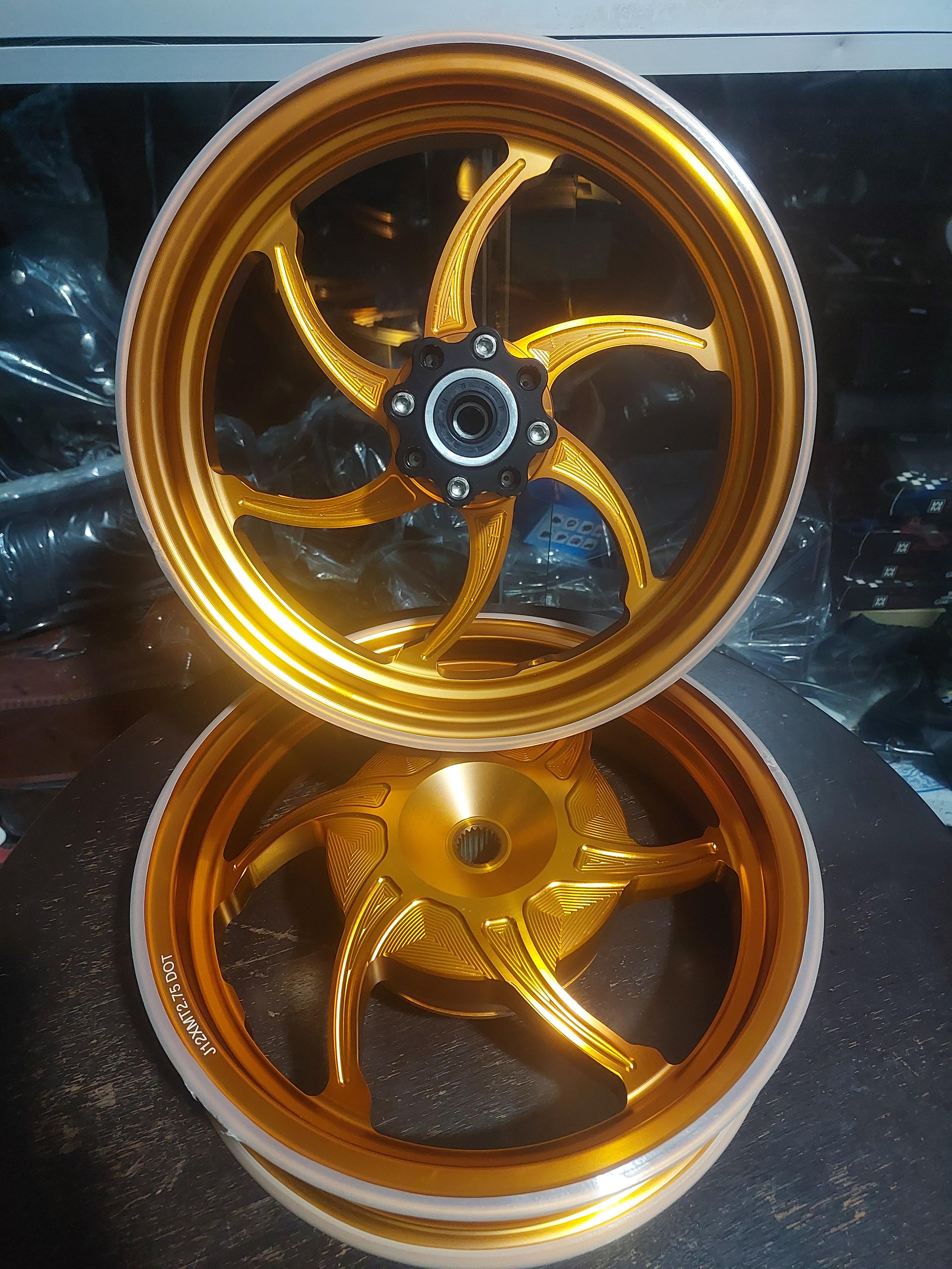 ล้อแต่ง CNC HONDA LEAD 125 สีส้ม
