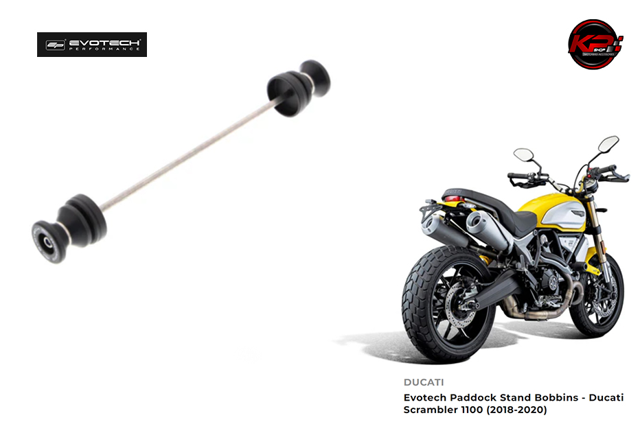 กันล้มหลังแบบยกสแตนด์ Evotech Paddock Stand Bobbins - Ducati Scrambler 1100 (2018-2020)