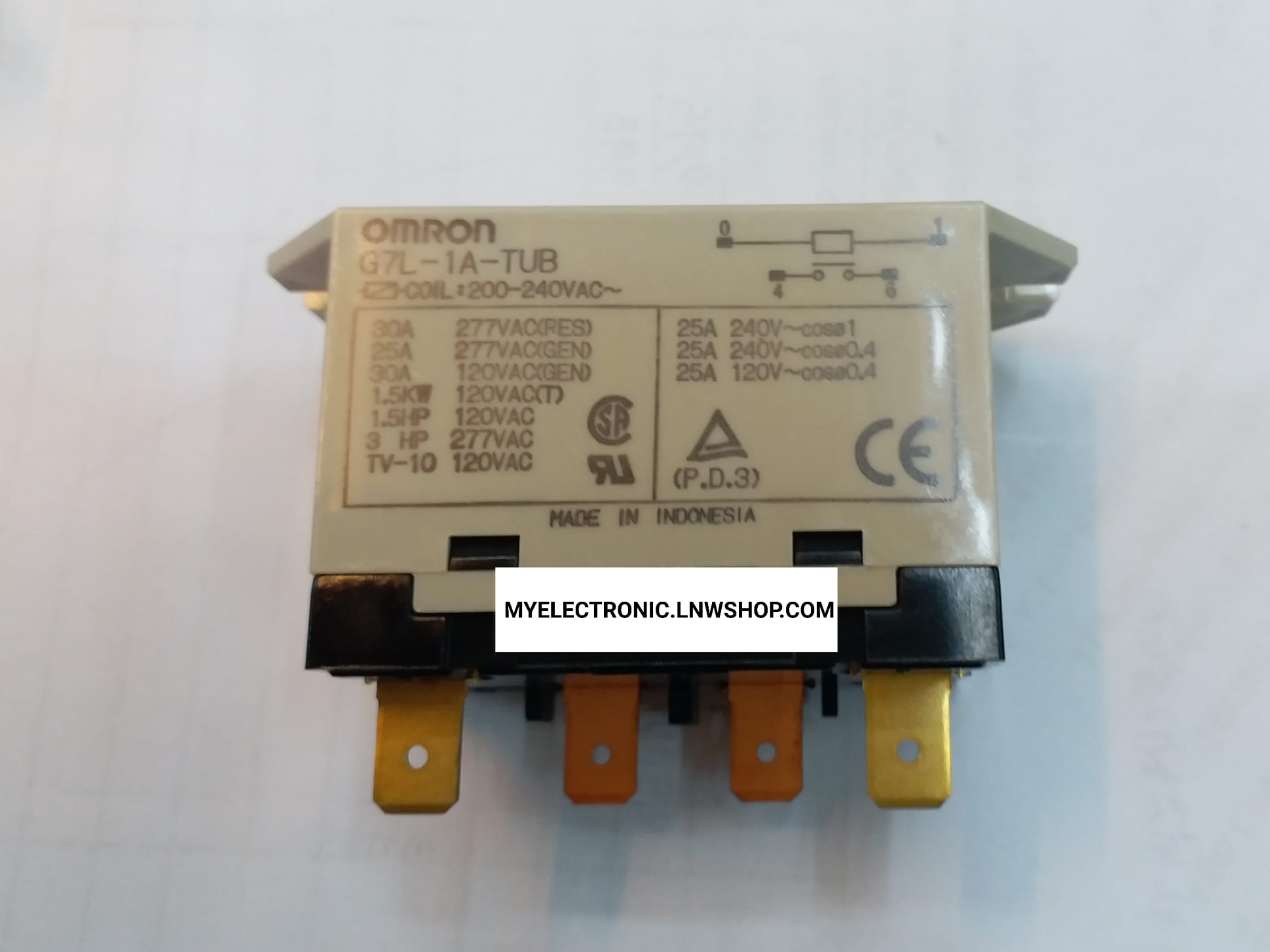 ขาย G7L-1A-TUB-220-240V , รีเลย์ ยี่ห้อ ออมรอน Relay OMRON G7L-1A-TUB-220/240V ราคาตัวละ . . . หน่วย บาท