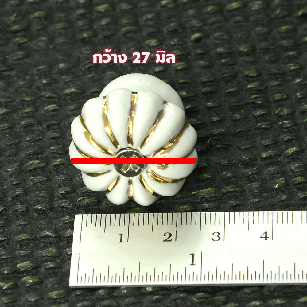 CM-02 ปุ่มเซรามิคประตูตู้ มือจับ ลิ้นชัก ทำจากเซรามิคสไตร์วินเทจ ขนาดกลาง 2 อัน 3 190 กรัม ขาว ขนาด 24 x 27 มิล