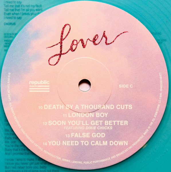 แผ่นเสียง Taylor Swift – Lover *limited 2 colored vinyl, LP ,EU มือหนึ่ง ซีล