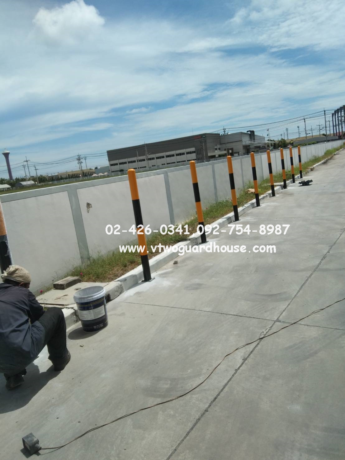 เสาเหล็กกันชน 4 นิ้ว สูง 150 ซม. TB00028