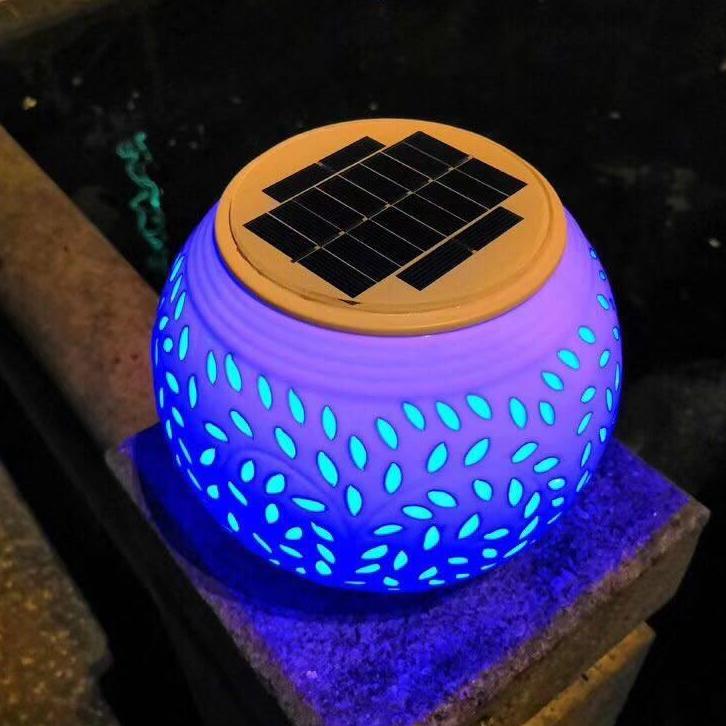 [NEW + สวยมาก ] Solar Garden Wall Lamp ! โคมไฟหัวเสาโซล่าเซลล์ แสงสลับเปลี่ยนสี RGB ได้ ทรงกลม โคมไฟพลังงานเเเสงอาทิตย์ใช้สำหรับติดตั้งเป็นโคมไฟหัวเสา Solar หน้าบ้าน ริ้มรั้ว ทางเดิน ประกับตกแต่งสวน Garden