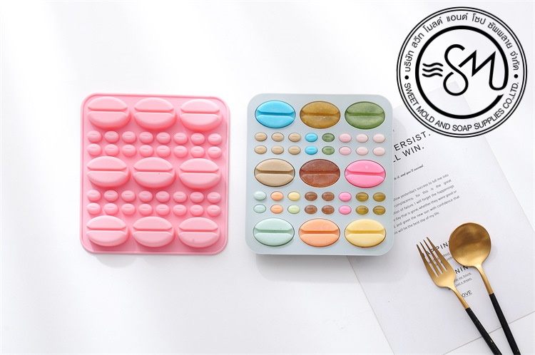 แม่พิมพ์เมล็ดกาแฟ 9ช่อง ขนาด25กรัม (พร้อมเมล็ดกาแฟคั่ว32ช่อง) :007908