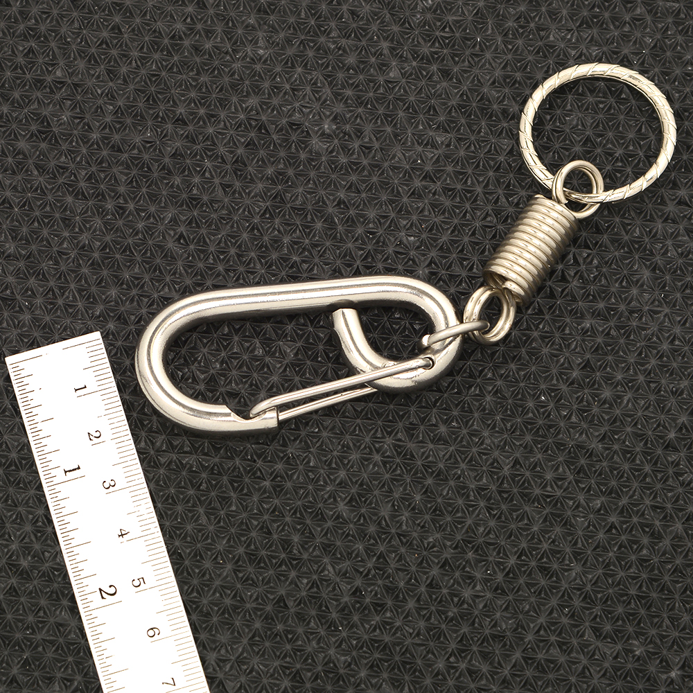 KC-04-11 Key Ring Key Chain พวงกุญแจ พวงกุญแจรถยนต์ กุญแจบ้าน ทำจากสแตนเลสอย่างดีขนาดกลาง+สายห้อย จำนวน 1 อัน 2 110 กรัม Silver ดูจากรูป