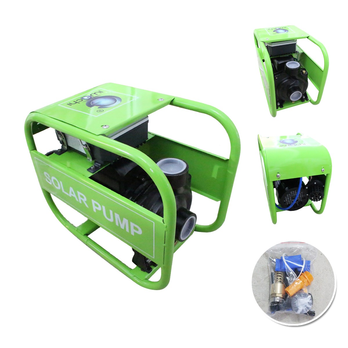 SOLAR PUMP ปั๊มน้ำหอยโข่งโซล่าเซลล์ 550W 750W 1500W ปั๊มน้ำ DC SOLAR ปั๊มแช่ ปั๊มจุ่ม ไดโว่ 12V