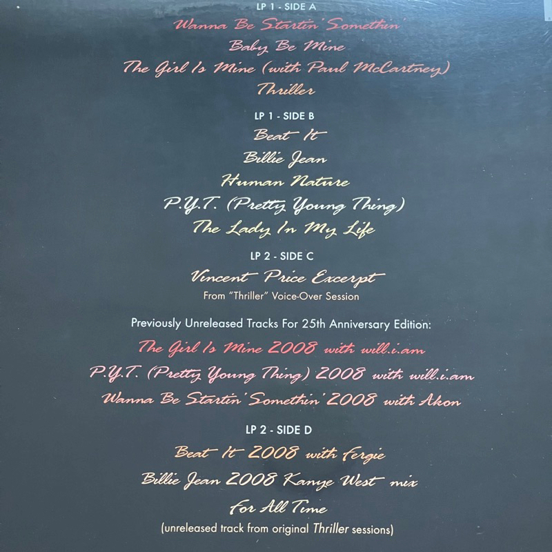 แผ่นเสียง Michael Jackson - Thriller 25 , 2 x Vinyl, LP, Album, Remastered, Stereo, Gatefold ,US มือหนึ่ง ซีล