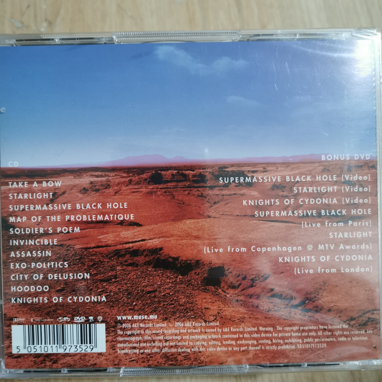 CD ซีดีเพลง แผ่นเพลง Muse – Black Holes & Revelations แผ่นแท้ ใหม่ ซีล