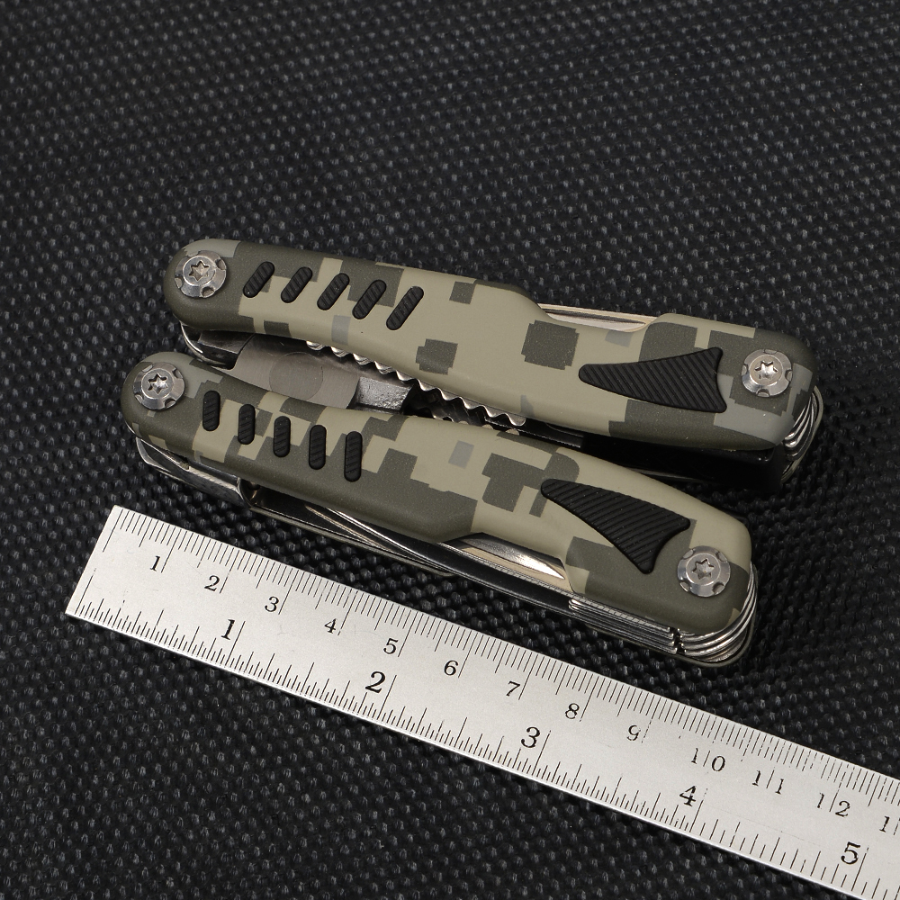 252-Touch Guy คีมอเนกประสงค์ อุปกรณ์เดินป่า เครื่องมือสารพัดช่าง Multi-function plier compact sport tool ชิ้น 450 กรัม ดำ 6 นิ้ว