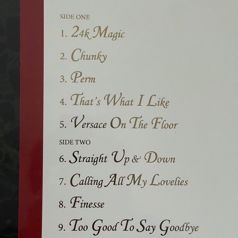 แผ่นเสียง Bruno mars– XXIVK Magic ** Limited Edition GOLD Vinyl, LP, Album แผ่นมือหนึ่ง ซีล