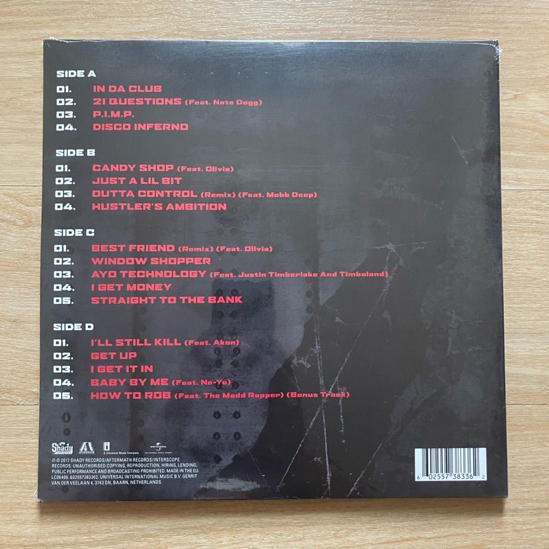 แผ่นเสียง 50 Cent - Best Of 2 x Black Vinyl, LP, Compilation, Reissue ,มือหนึ่ง ซีล