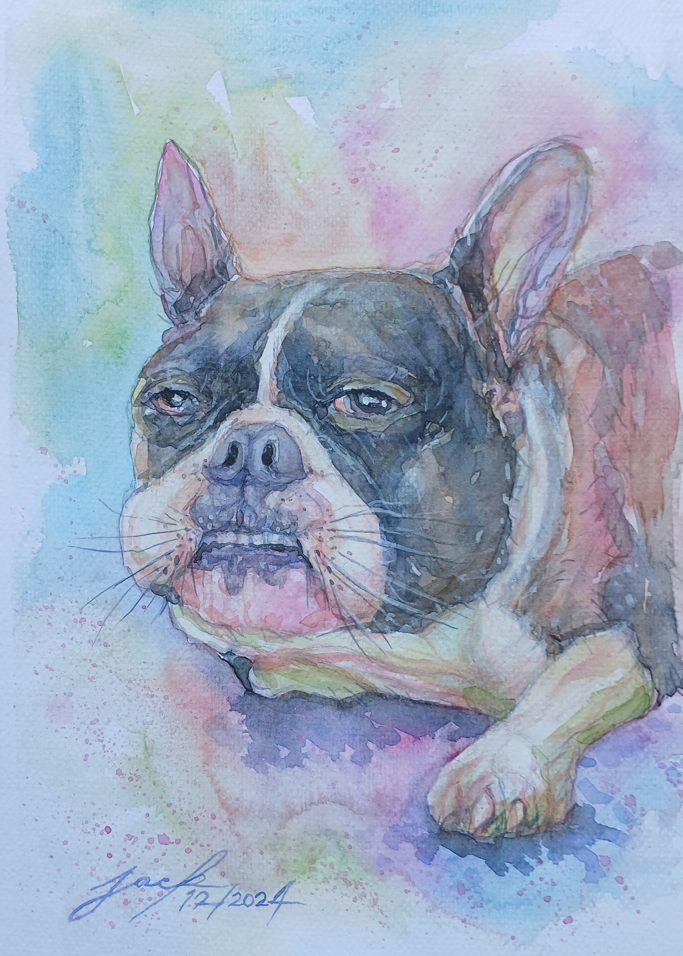 ภาพวาดสีน้ำ บนกระดาษ Canson 320 แกรม ขนาด [A4] 21 cm. x 29.7 cm.งานวาด ไม่ใช่ภาพพิมพ์หรือโปสเตอร์ครับ