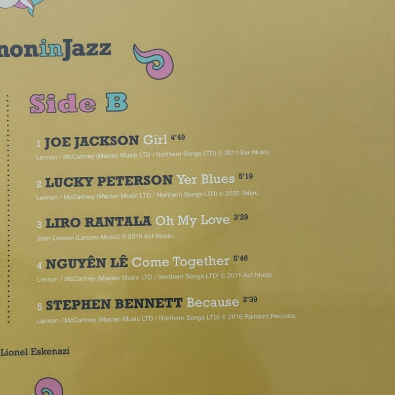 แผ่นเสียง John Lennon In Jazz - A Jazz Tribute To John Lennon แผ่นเสียงมือหนึ่ง ซีล