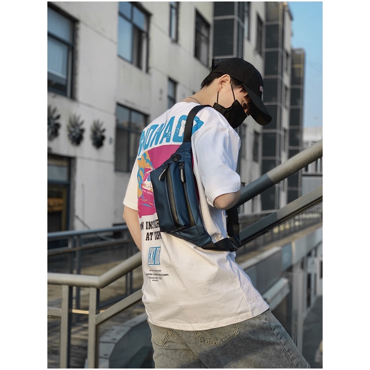 มาใหม่! NY41 กระเป๋าคาดอก กระเป๋าคาดเอว 4 สี สวยเท่ วัสดุไนล่อนคุณภาพ กันน้ำ ผู้ชาย ผู้หญิง พกพาสะดวก