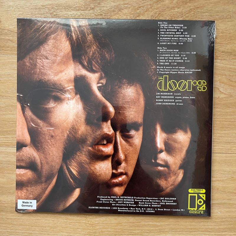 แผ่นเสียง The Doors - The Doors , Black Vinyl, LP, Album, Reissue, Stereo, 180 Gram,EU มือหนึ่ง ซีล
