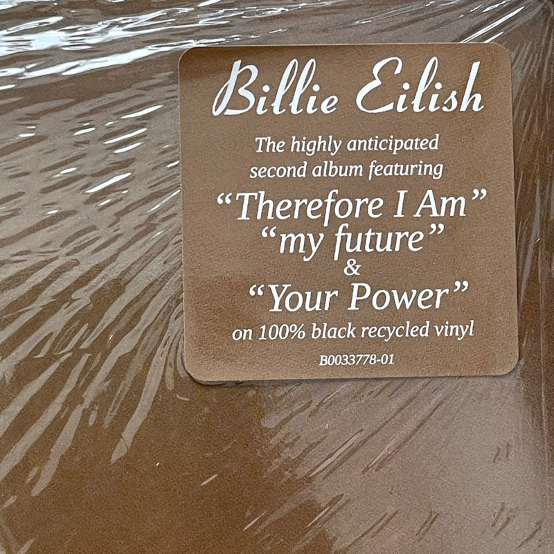 แผ่นเสียง Billie Eilish – Happier Than Ever, 2 x**Black Recycle Vinyl, LP, Album US มือหนึ่ง ซีล