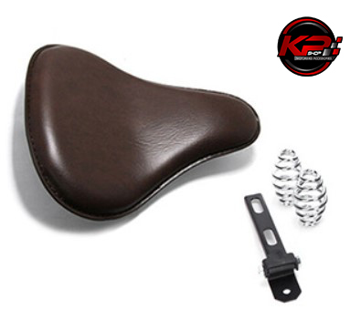 เบาะเดี่ยวมอเตอร์ไซค์ ช็อปเปอร์ แนว BOBBER สีน้ำตาล