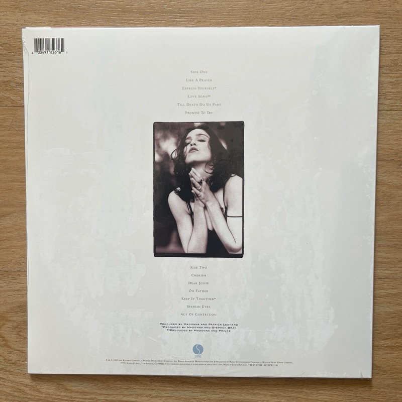 แผ่นเสียง Madonna - Like A Prayer ,Vinyl, LP, Album, Limited Edition, Reissue, Silver มือหนึ่ง ซีล