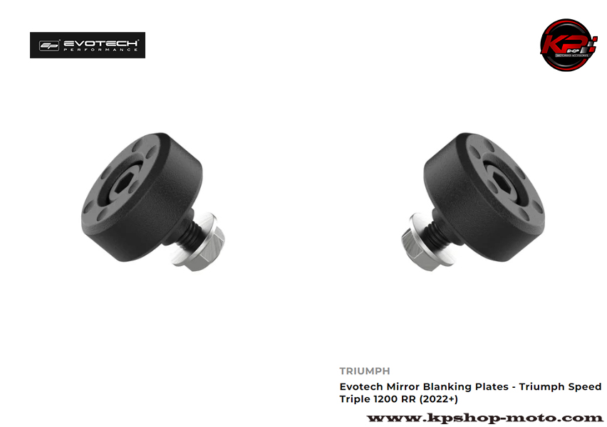 อุดกระจก Evotech Mirror Blanking Plates - Triumph Speed Triple 1200 RR (2022+)