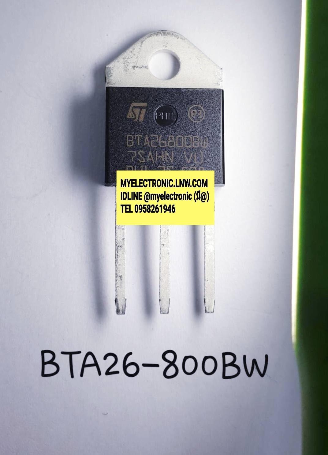 BTA26-800BWR(25A800V) TRIACตัวถังTO-247ยี่ห้อSTราคาตัวละบาท