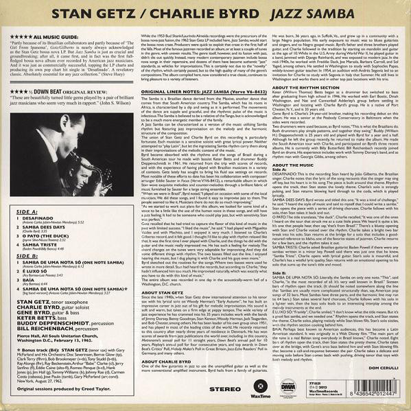 แผ่นเสียง แผ่นไวนิล Stan Getz / Charlie Byrd – Jazz Samba (แผ่นใหม่ ซีล มือหนึ่ง)