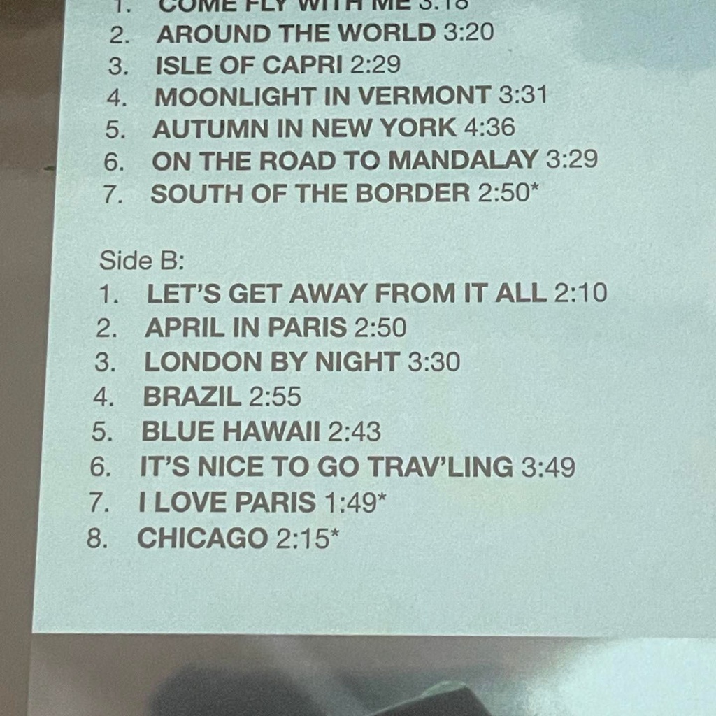 แผ่นเสียง Frank Sinatra – Come Fly With Me ,Limited Edition Blue vinyl LP, Album มือหนึ่ง ซีล