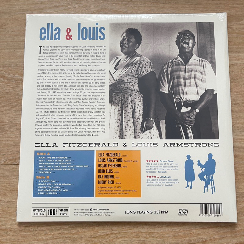 แผ่นเสียง Ella Fitzgerald & Louis Armstrong -Ella & Louis - Limited Gatefold 180-Gram Vinyl มือหนึ่ง ซีล