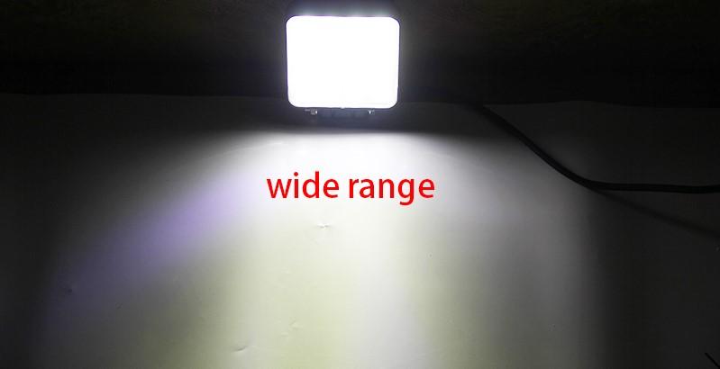 LED FLOODLIGHT ไฟสปอร์ตไลท์ แบบเหลี่ยม ขนาด 4 นิ้ว กำลังไฟ 48 Watt 12V-24V เเสงขาว จำนวน 1 ชิ้น