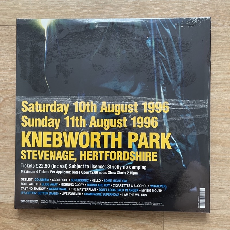 แผ่นเสียง Oasis – Knebworth 1996 ,3 x Vinyl, LP, Album, 180g Heavyweight แผ่นเสียง มือหนึ่ง ซีล