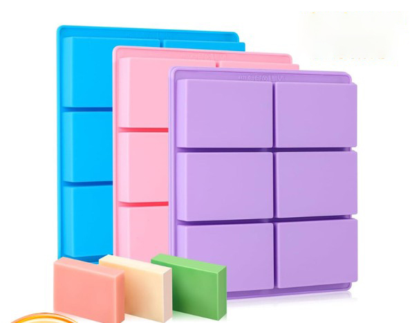 ( สินค้ามีตำหนิ Sale ) แม่พิมพ์สี่เหลี่ยม 6ช่อง ขนาด 80 กรัม