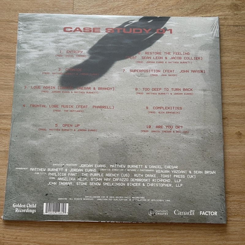 แผ่นเสียง Daniel Caesar – Case Study 01/ Red (translucent )Vinyl, LP, Album แผ่นเสียง มือหนึ่ง ซีล