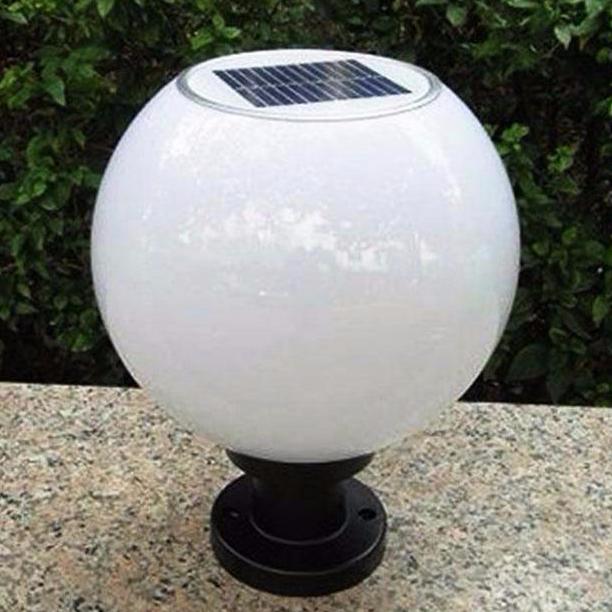 X2 ได้ 2 โคม สุดคุ้ม ! Solar Lamp โคมไฟหัวเสาโซล่าเซลล์ ทรงกลม 20 CM เเสงขาว โคมไฟพลังงานเเเสงอาทิตย์ เหมาะสำหรับใช้ติดเป็นโคมไฟหัวเสาโซล่าเซลล์หน้าบ้านหรือทางเดิน จำนวน 2 โคม