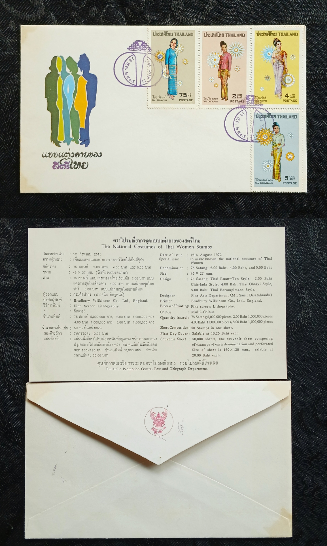 F.D.C. First Day Cover / ซองวันแรกจำหน่าย พร้อมการ์ดแสดงข้อมูลทุกซอง