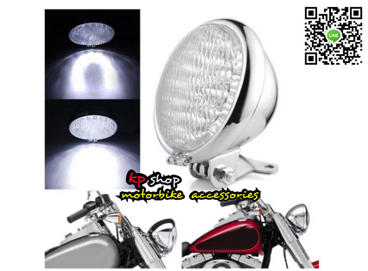 ไฟหน้า led ขนาด 5นิ้วสีโครเมี่ยม