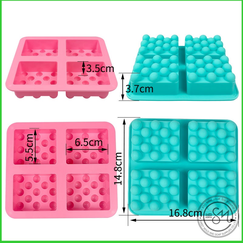 แม่พิมพ์ปุ่มนวด ขนาด110กรัม 4ช่อง :008038