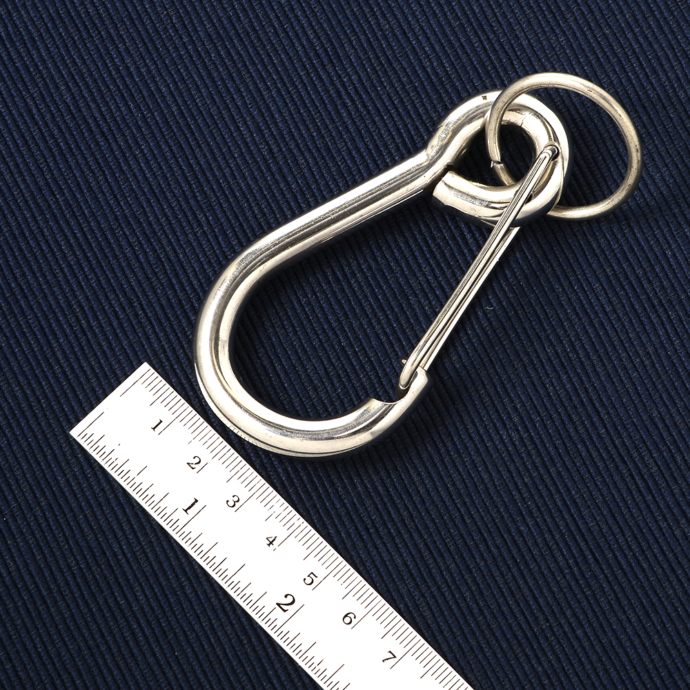 KC-02-03 Key Ring Key Chain พวงกุญแจ พวงกุญแจรถยนต์ กุญแจบ้าน ทำจากสแตนเลสอย่างดี จำนวน 1 อัน 2 110 กรัม Silver Large