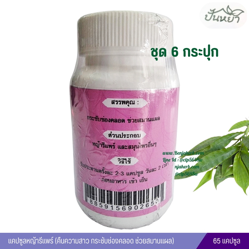 แคปซูลหญ้ารีแพร์ ตราปั้นหยา (ชุด 6 กระปุก)