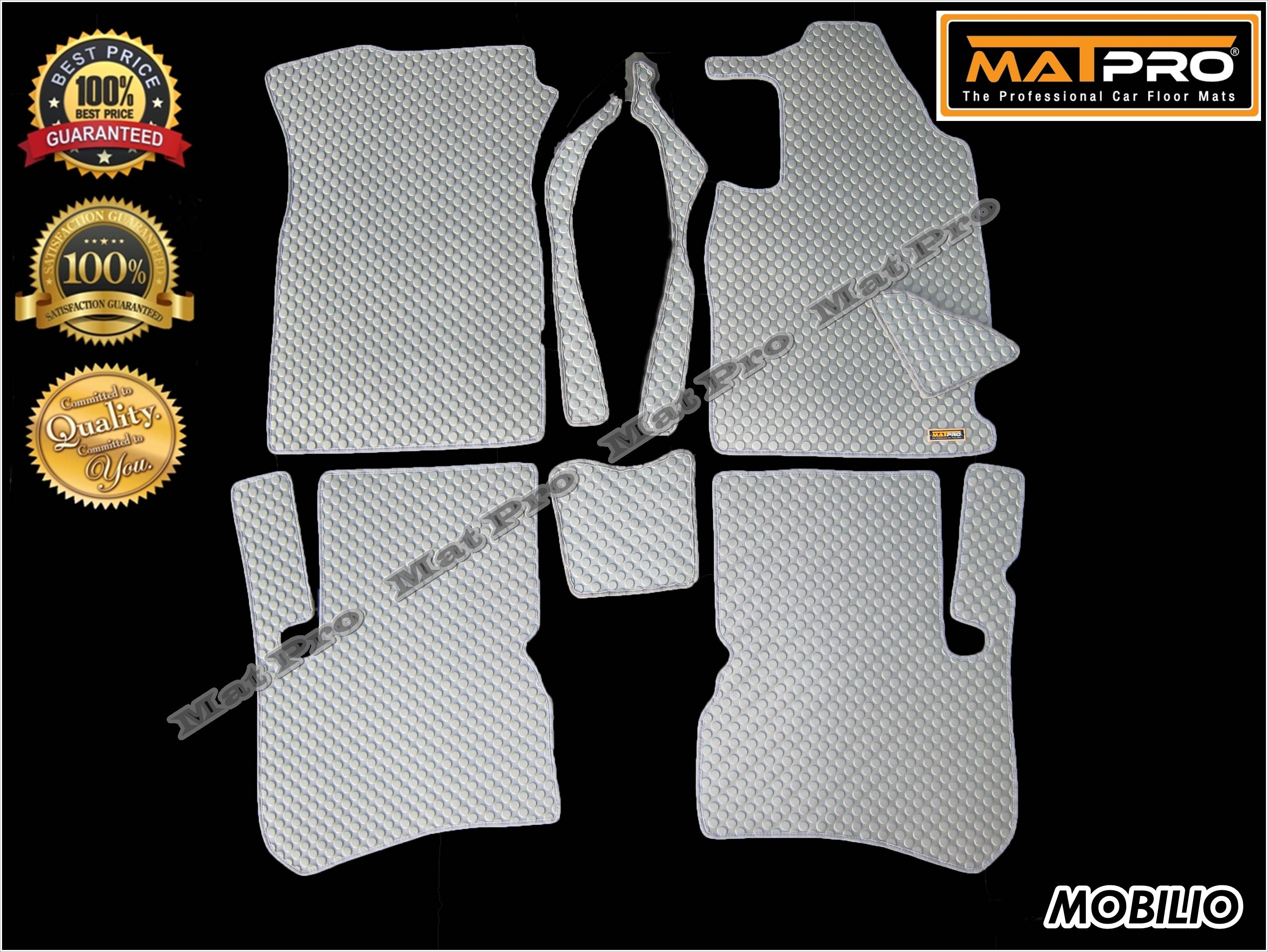 พรมปูพื้นเข้ารูป 100% ลายกระดุม สำหรับรถ รุ่น Honda Mobilio