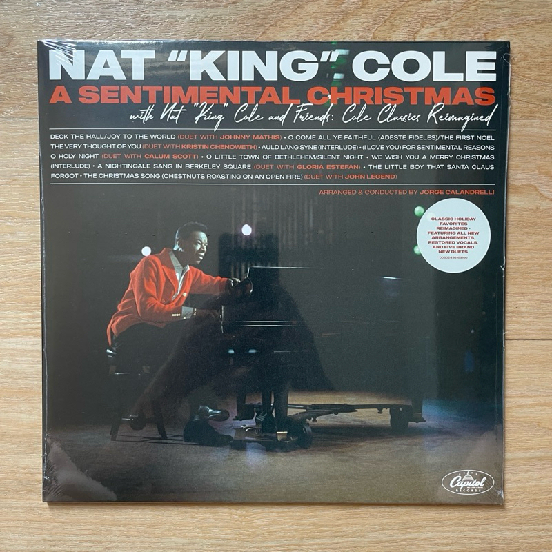 แผ่นเสียง A Sentimental Christmas With Nat King Cole And Friends Cole Classics Reimagined ,มือหนึ่ง ซีล