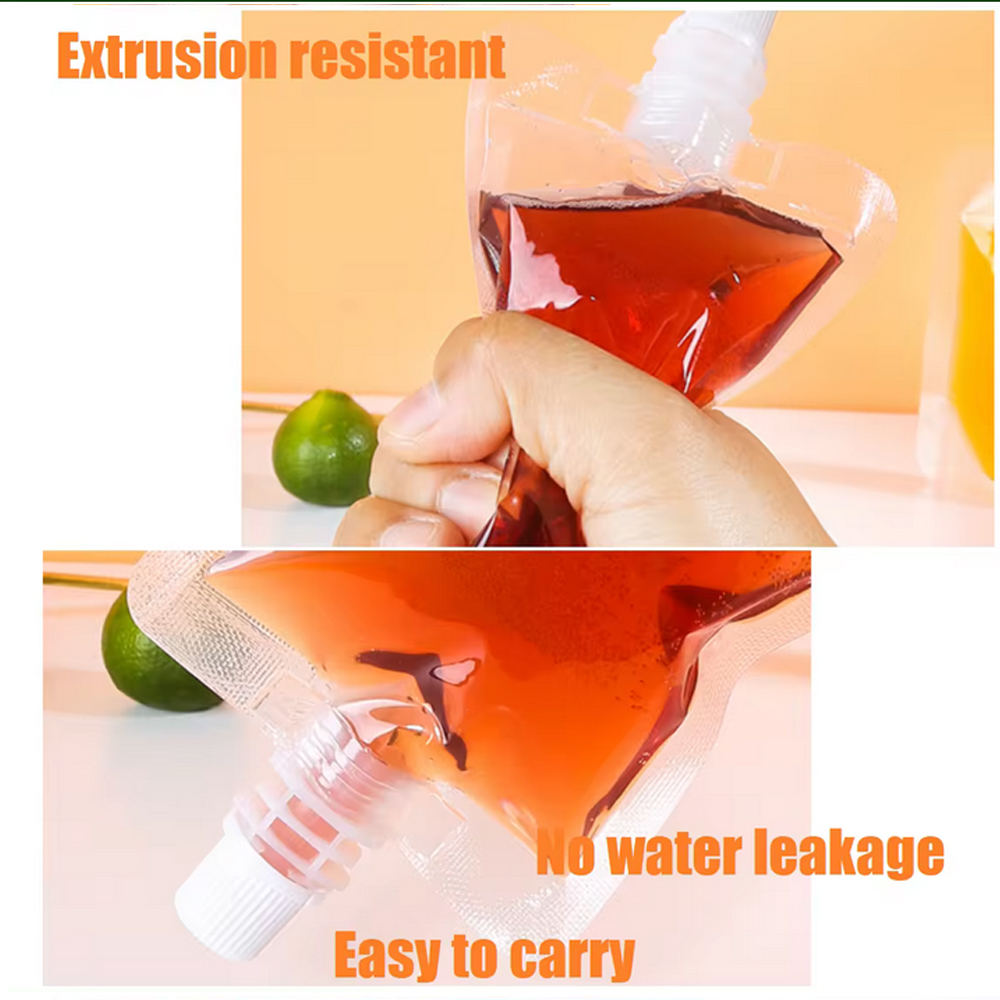 (100 ใบ) ถุงใส่น้ำใสล้วน แบบฝาเกลียวหมุนปิด ใส่ซุป กาแฟ มีฝาเล็ก กลาง ใหญ่ ขนาด 50-600 mL