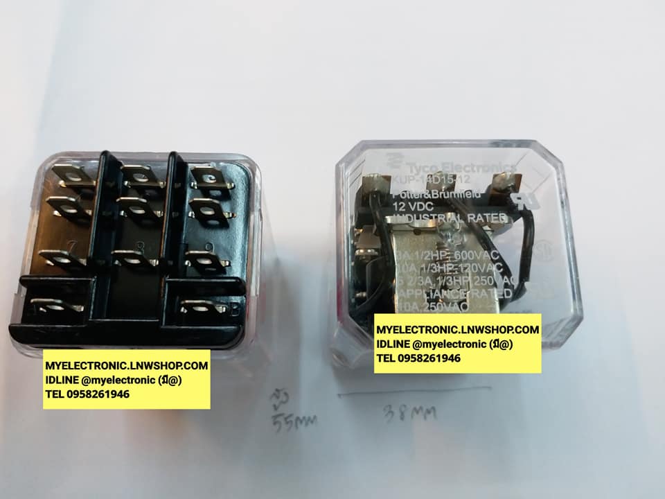 รีเลย์KUP-14D-15-12รีเลย์คอยล์12VDCรีเลย์11ขายี่ห้อPOTTER&BURNFIELDราคาตัวละบาทสนใจสินค้ารายการนี้ติดต่อIDLINE @myelectronic (มี@)