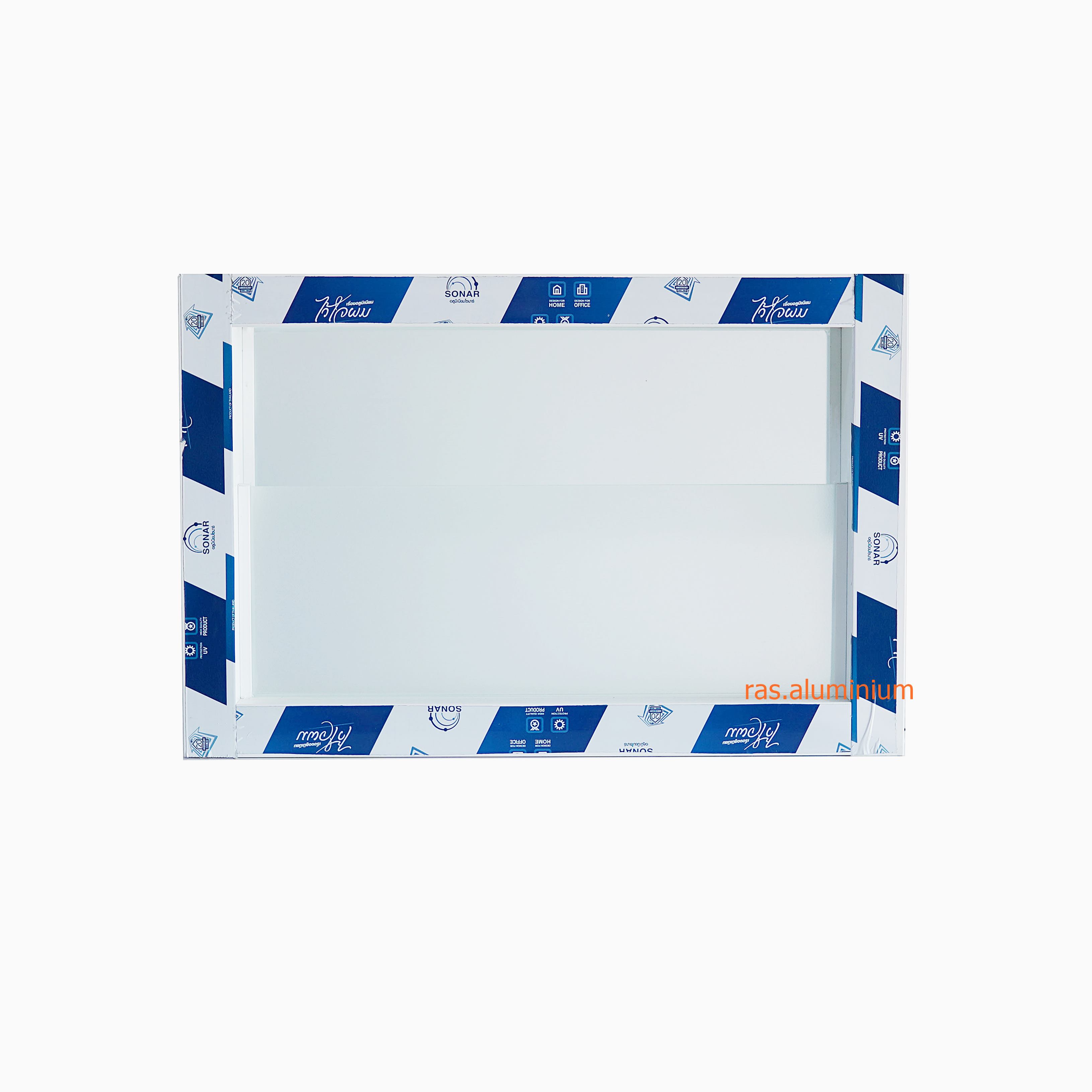 หน้าต่างบานเกล็ดซ้อน 60x 40 สีอบขาว ชุดสำเร็จ สำเนา