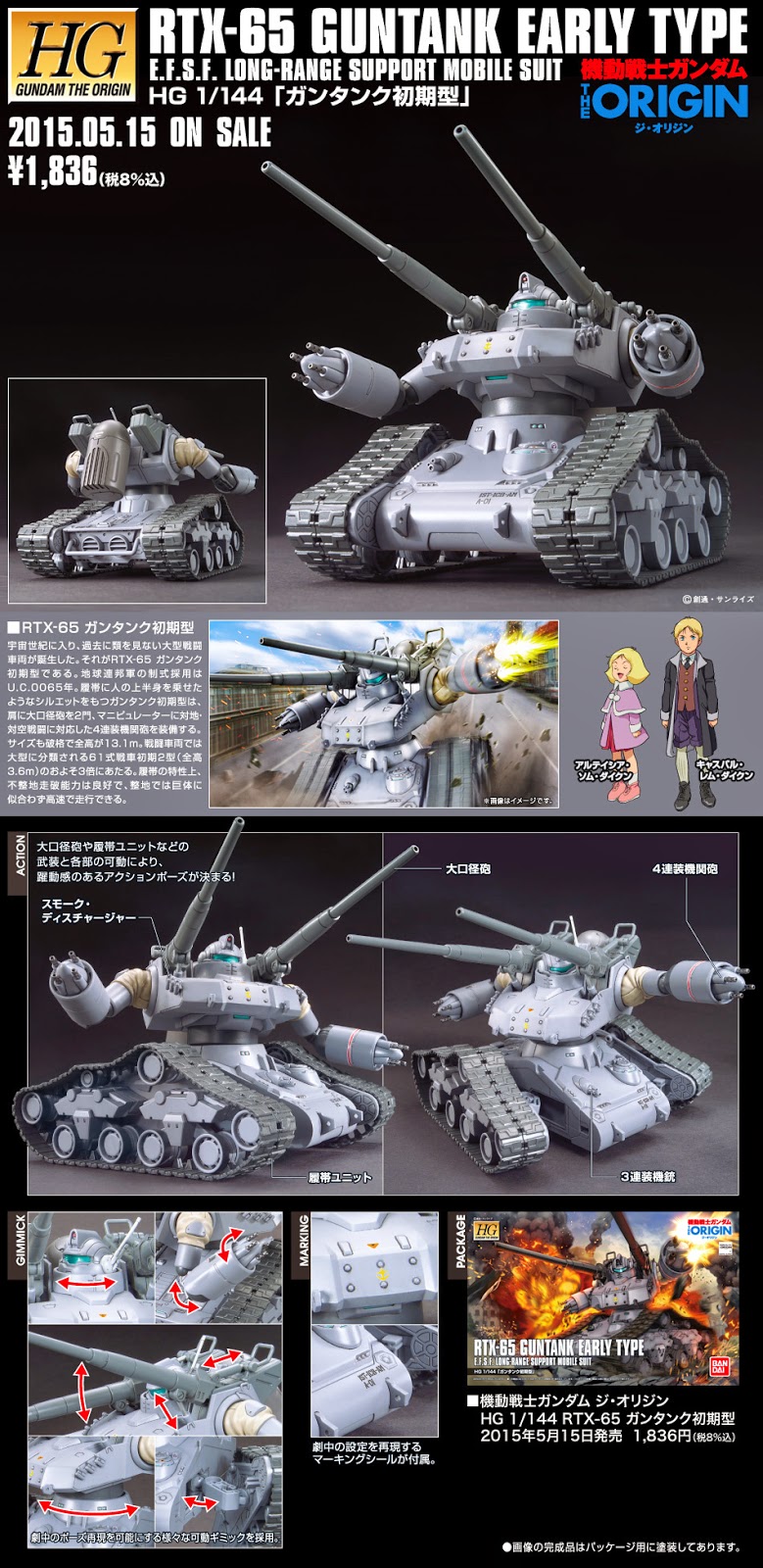 HG 1/144 Guntank Origin Ver.