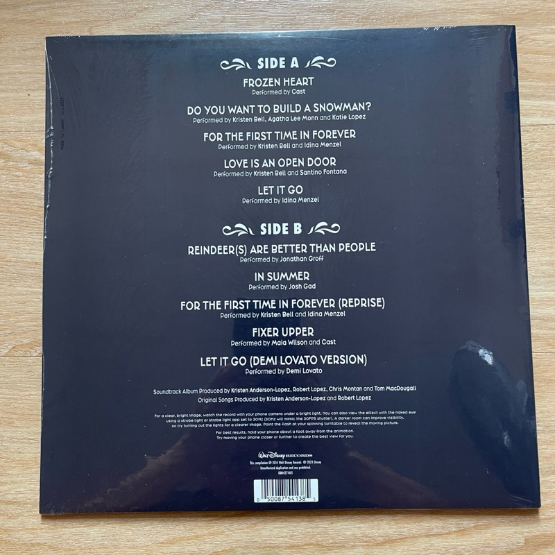 แผ่นเสียง Various - Frozen: The Songs, Limited Edition, Reissue, ZOETROPE VINYL,มือหนึ่ง ซีล
