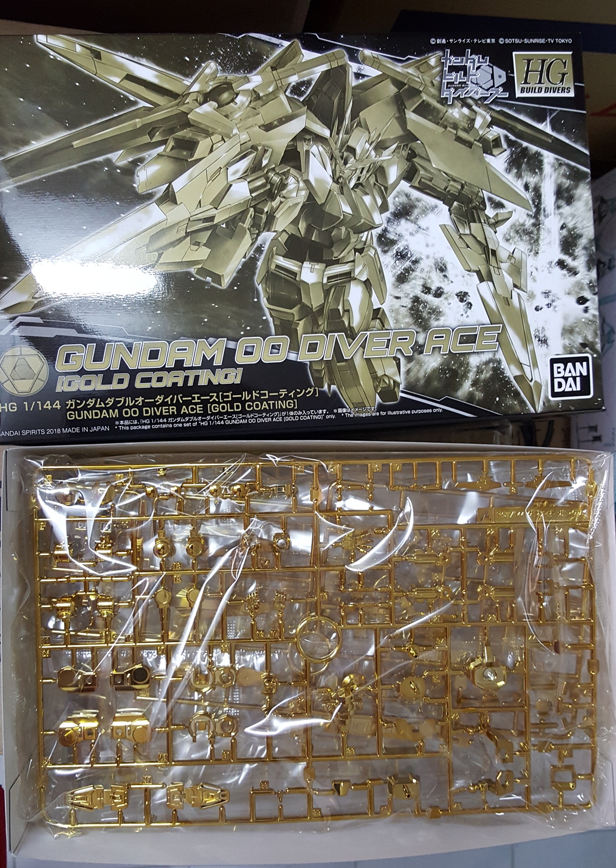 HG 1/144 Gundam OO Diver Ace [Gold Coating]