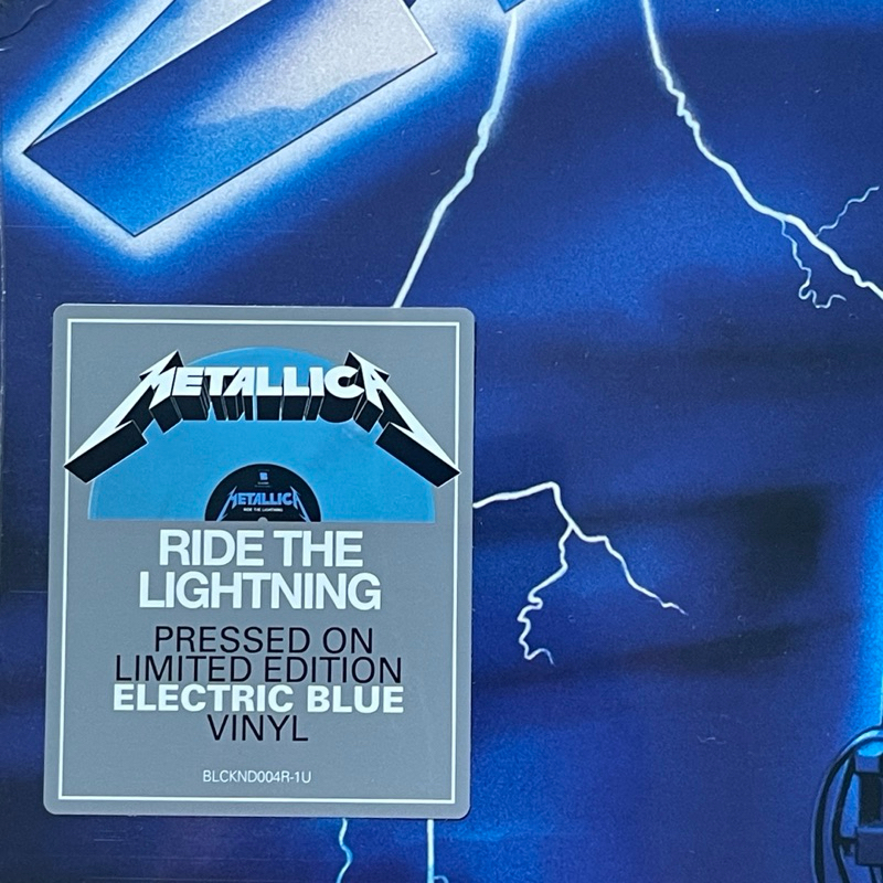 แผ่นเสียง Metallica Ride The Lightning *Limited Electric Blue Vinyl ,LP, Album,EU มือหนึ่ง ซีล