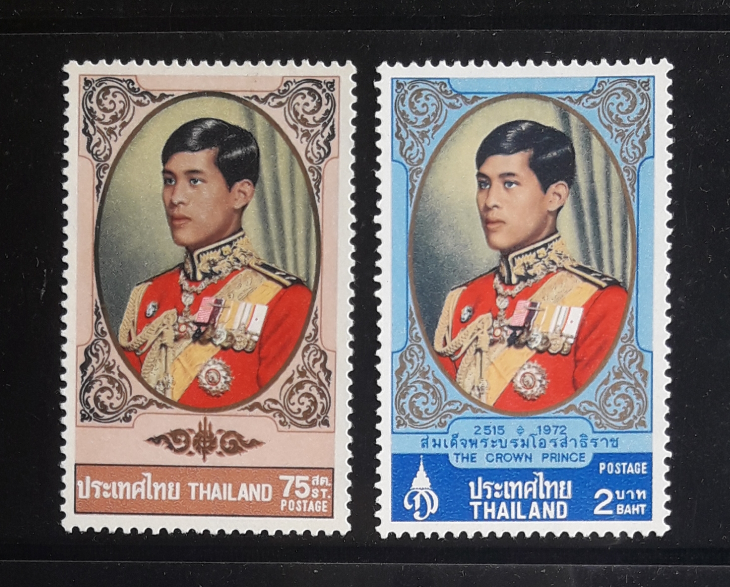 s3341-42-แสตมป์ในหลวง ร.9 ชุดเอเชี่ยนเกมส์ ปี 2513 +ชุดดวงเดี่ยว 4 ดวง + ร.10 ทรงบรรลุนิติภาวะ / ชุดวันสถาปนา มกุฎราชกุมาร ปี 2515 ยังไม่ใช้ ราคาเบา หายาก น่าสะสมครับ