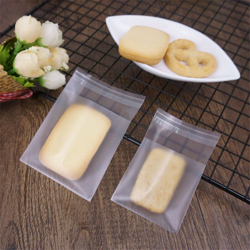 (100ใบ) ถุง OPP ฝากาวสำหรับใส่คุกกี้ สบู่ ขนม แบบมีแถบกาวในตัว (เนื้อด้าน,เนื้อใส)