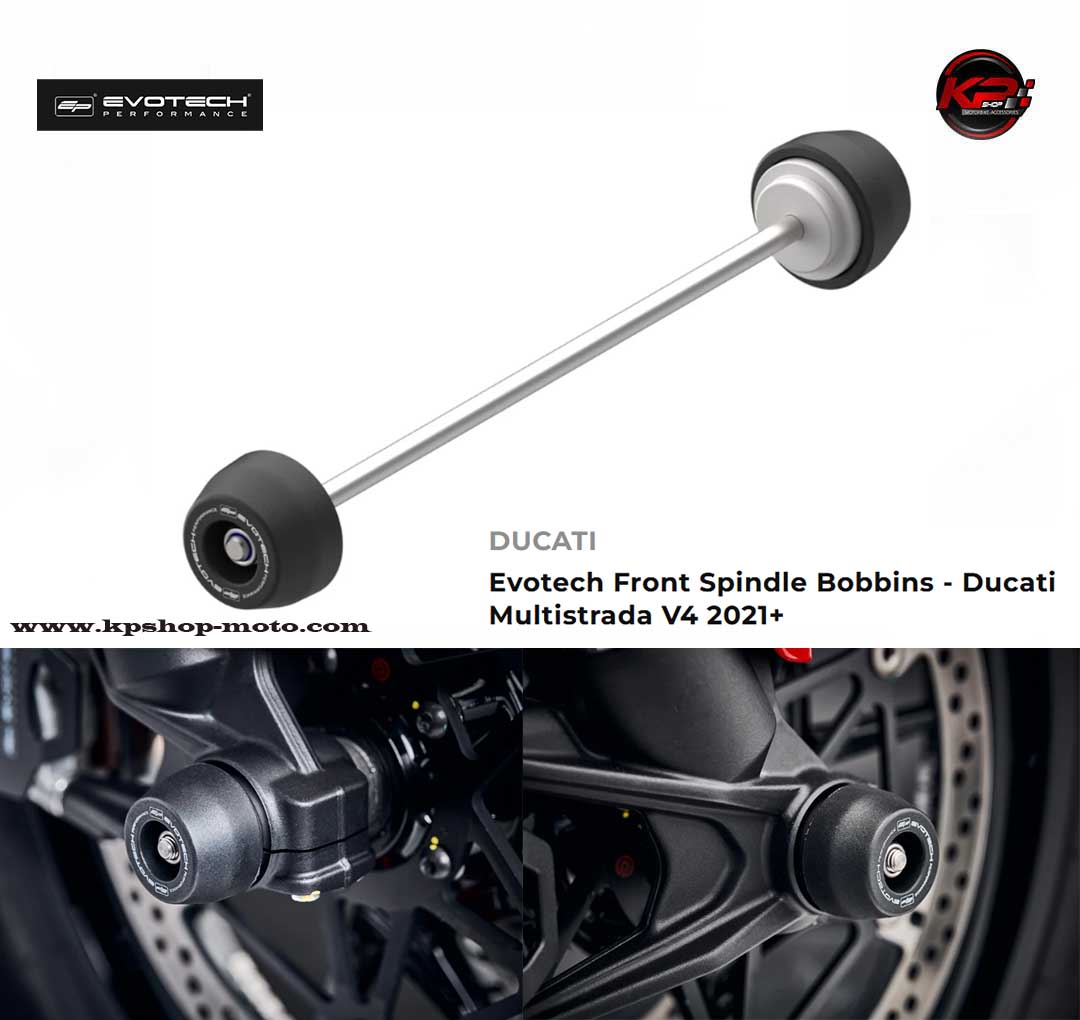 กันล้มหน้า Evotech Front Spindle Bobbins - Ducati Multistrada V4 / V4S (2021+)
